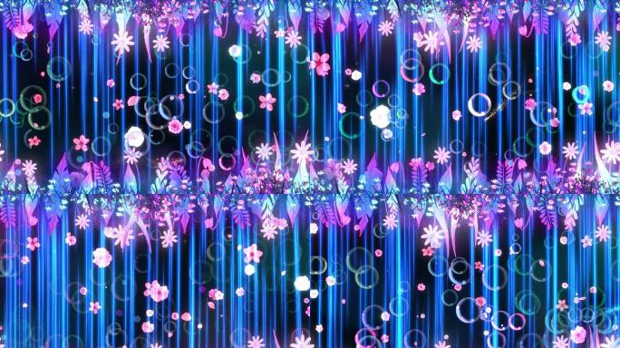 teamlab 粒子瀑布互动投影