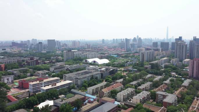 天津大学校园 天津市全景航拍  校园航拍