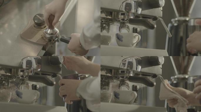 4K 咖啡店 手冲咖啡实操 实拍素材