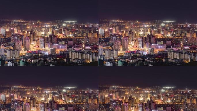 新疆乌鲁木齐城市夜景延时摄影