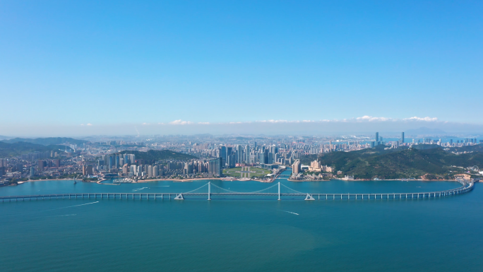 大连星海广场跨海大桥航拍