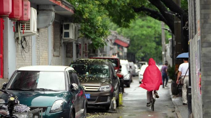 胡同雨景街道