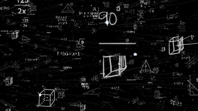 数学公式穿梭冲屏展示-透明通道