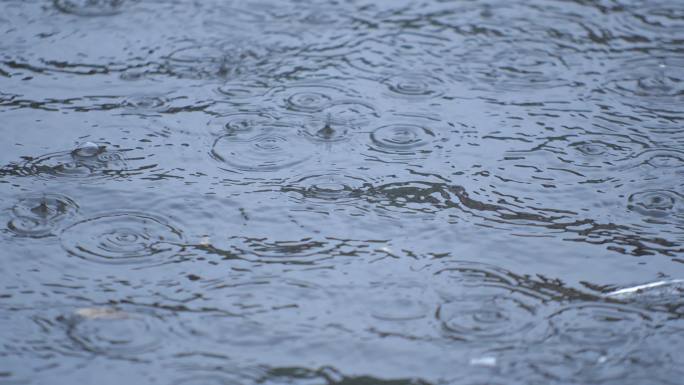 下雨天，积水路面