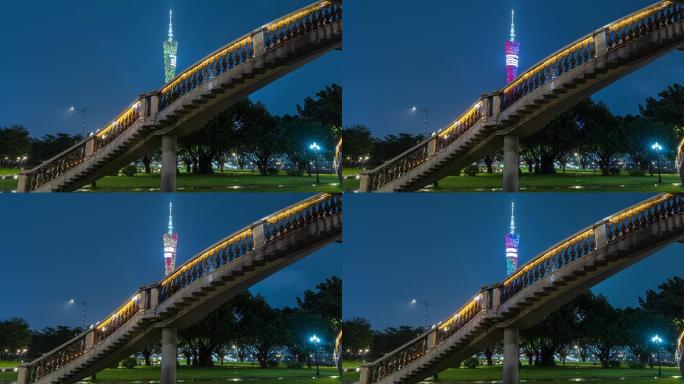 广州夜景延时视频
