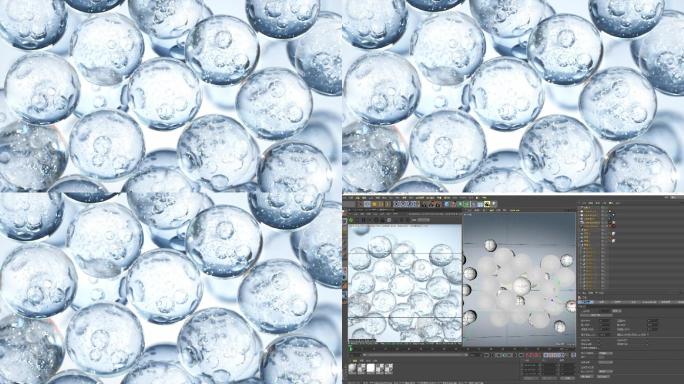 C4D美妆系列常用水分子渲染01