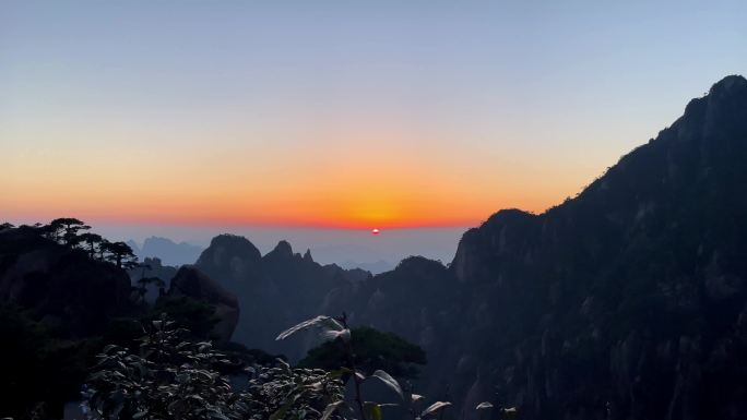 深秋三清山夕阳延时