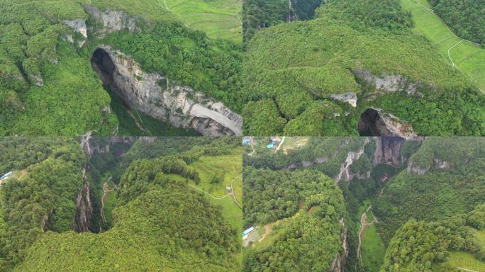 原创 重庆武隆天坑天生三桥喀斯特地貌航拍