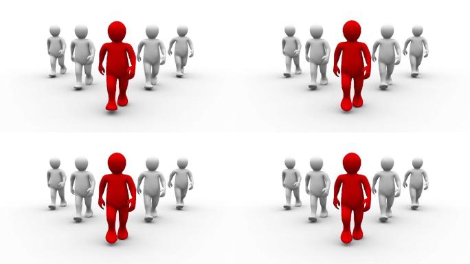 白色字符在白色背景上跟随红色字符