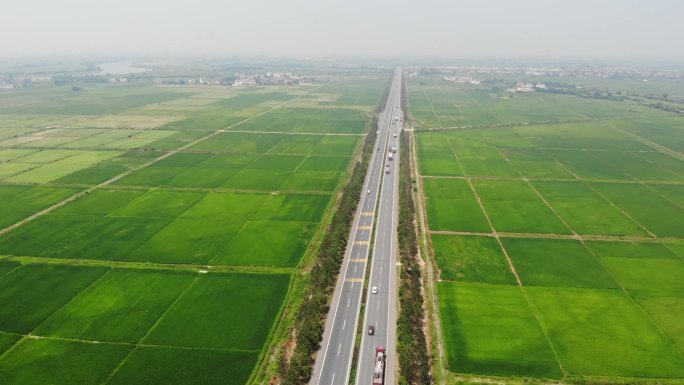 原创 江西南昌大片农田耕地农业航拍景观