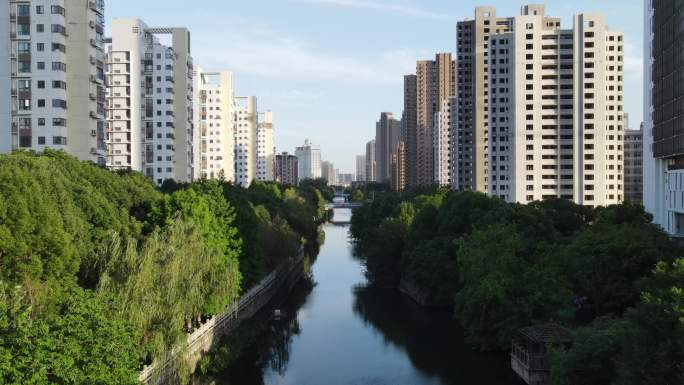 河道河流 优美宜居 绿色城市 绿色生态