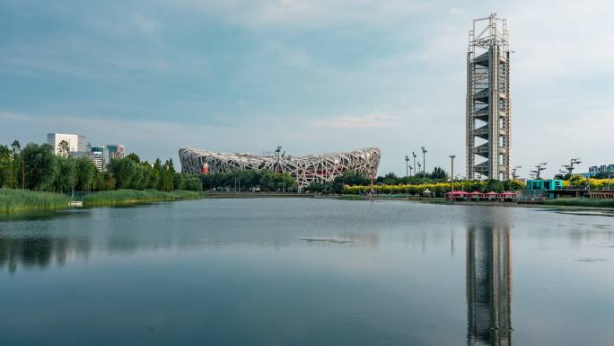 【4K】北京鸟巢体育馆大范围移动延时摄影