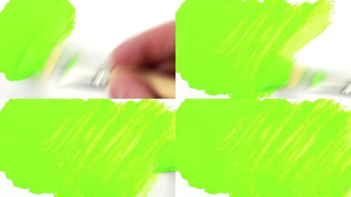 用画笔在白色表面上手绘色度键