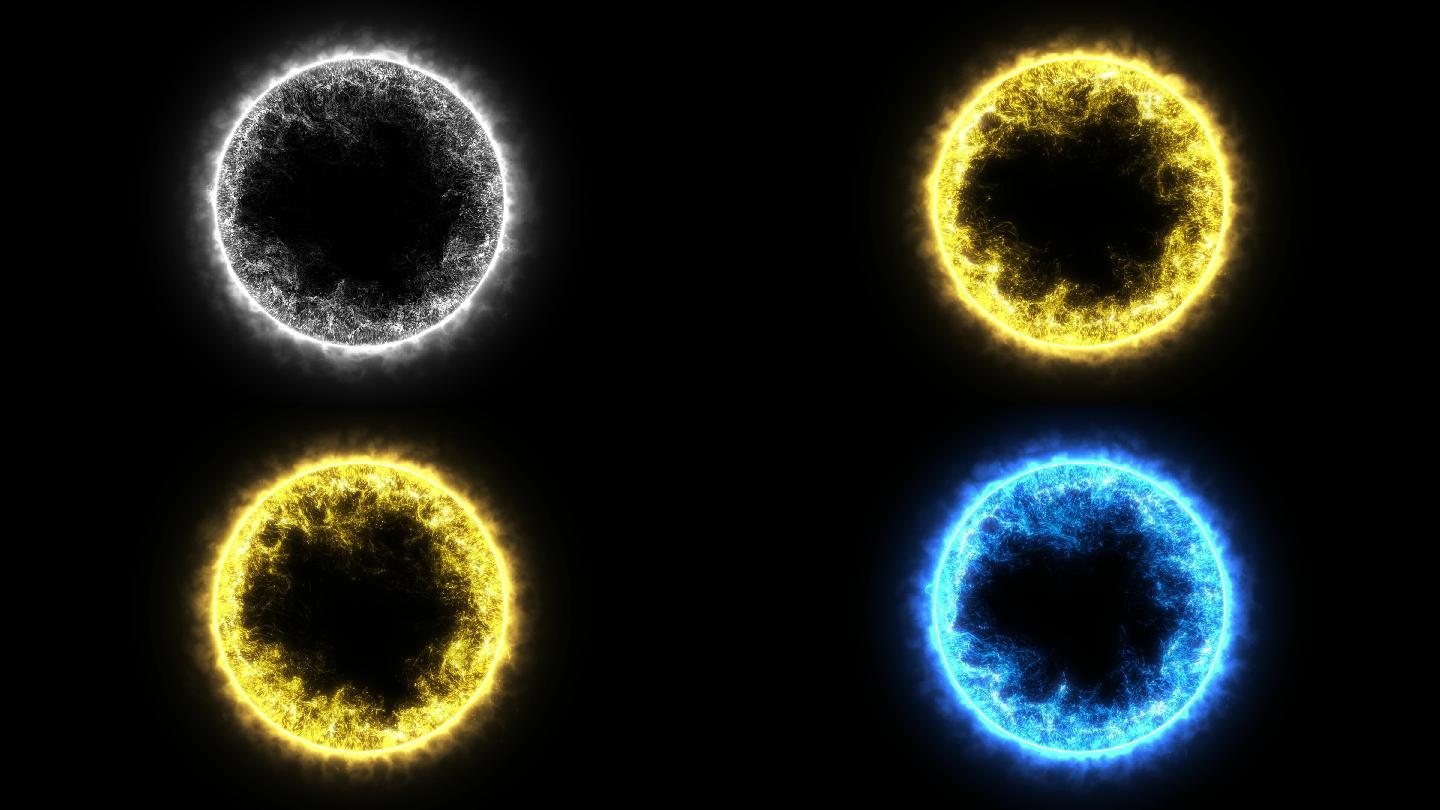 【素材包】4K三色粒子黑洞无缝循环