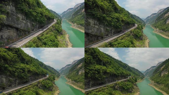 原创 重庆武隆彭水段乌江公路自然风光航拍