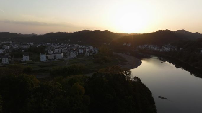 黄山市新安江山水画廊风景区航拍