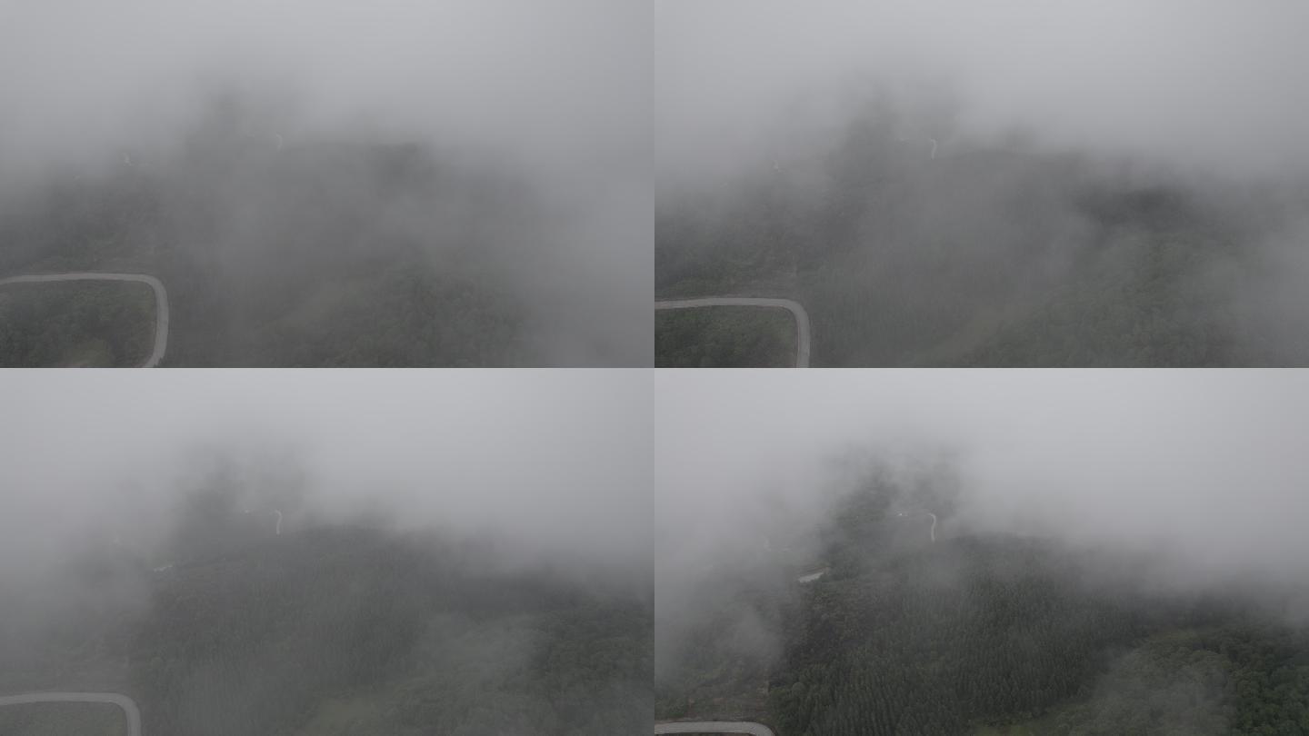 雨后山顶山路云雾缭绕丨Dlog丨原始素材