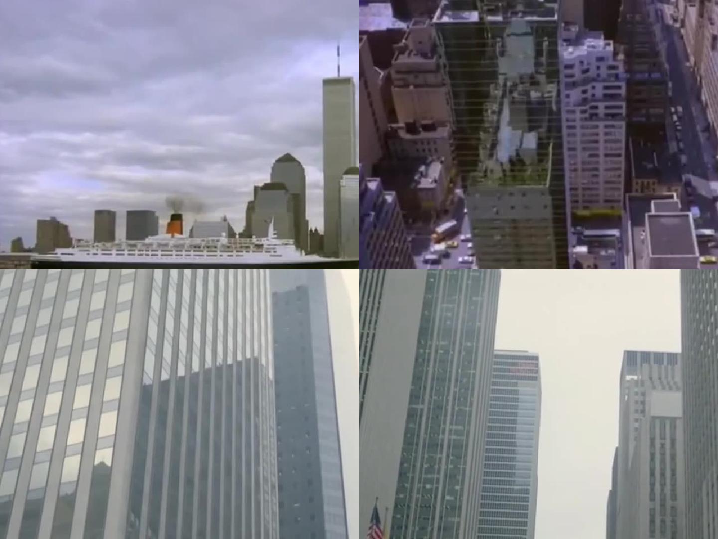 80年代纽约曼哈顿写字楼群世贸中心双塔