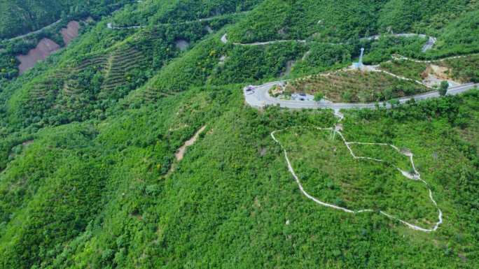 [4K]航拍素材.延庆安四路延寿山观景台