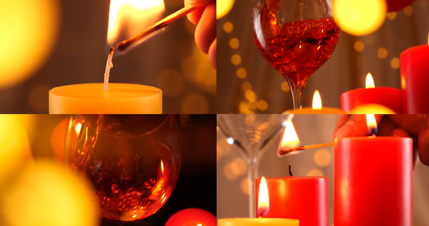 红酒 葡萄酒 蜡烛 浪漫 烛光 情人节