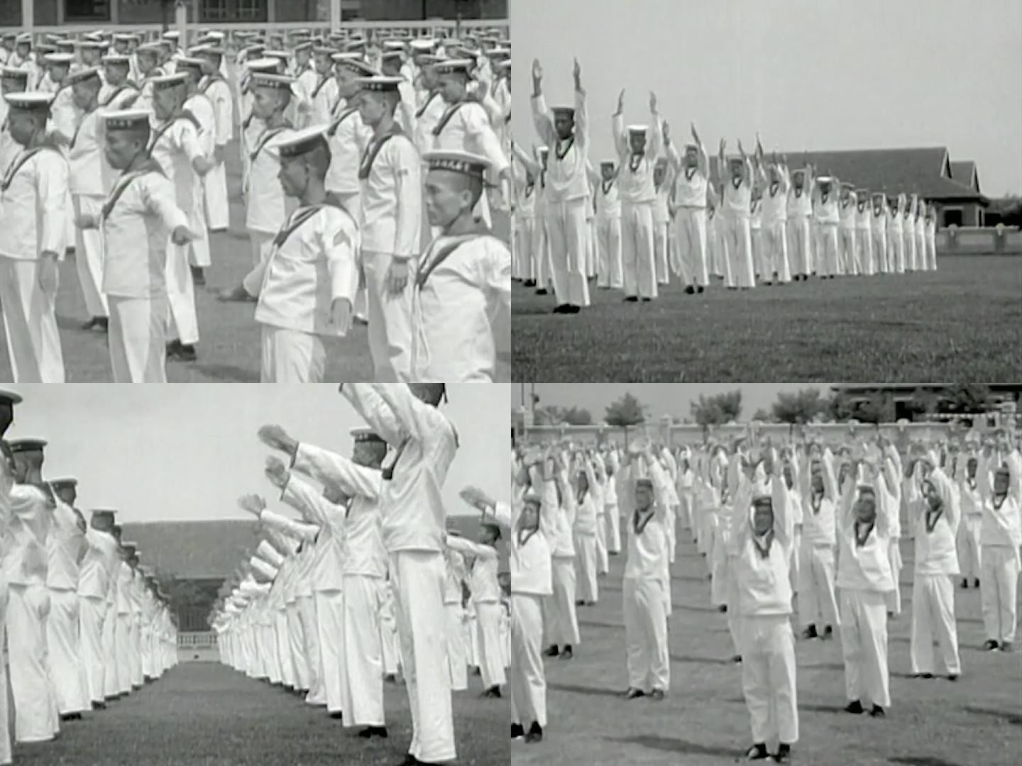 1934年南京海军做体操