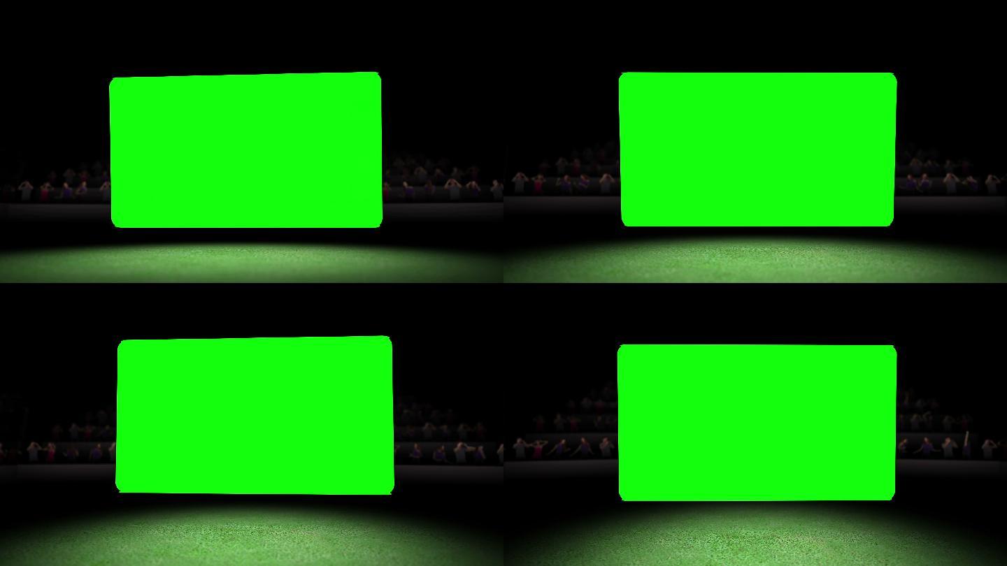 黑色屏幕上的绿色屏幕动画特效