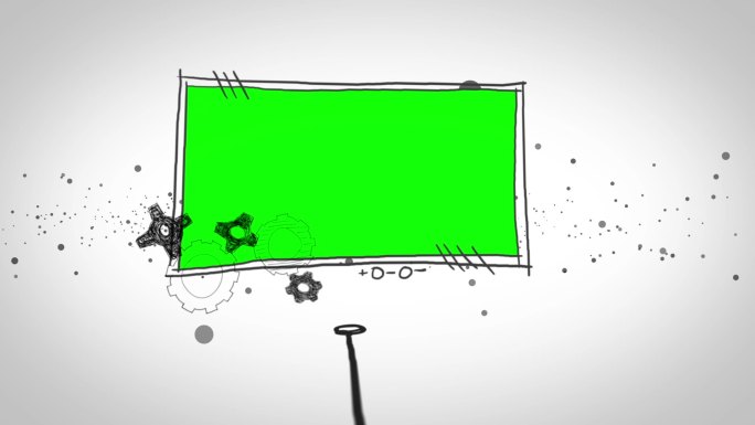 两个绿色屏幕弹出虚线白色背景