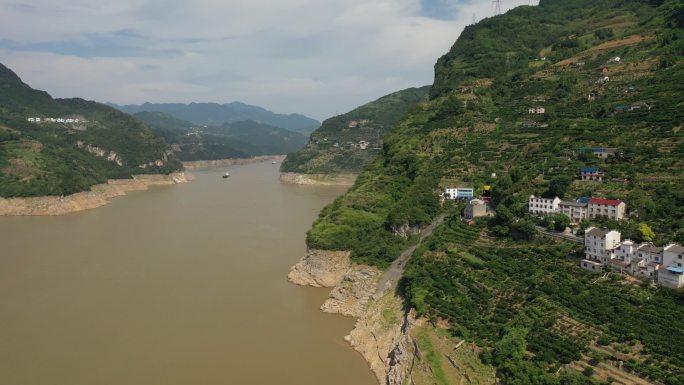原创 湖北宜昌秭归县长江三峡自然风光航拍