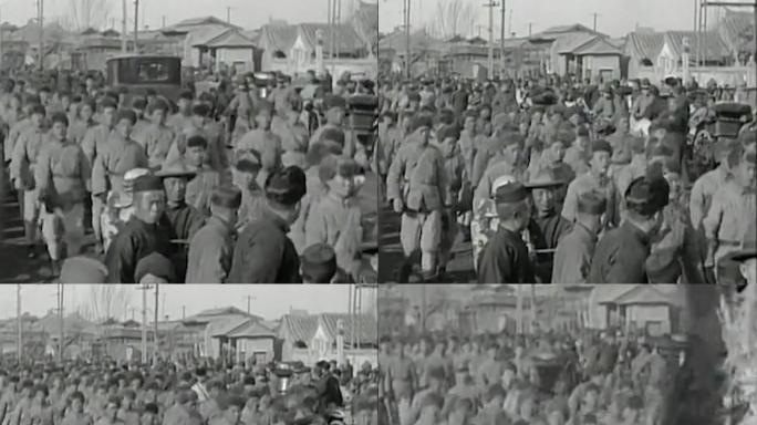 1929年北平街头军队行进