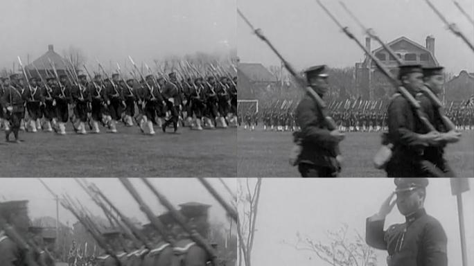 1927年日军在上海列队操练
