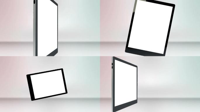 空白屏幕的平板电脑的动画