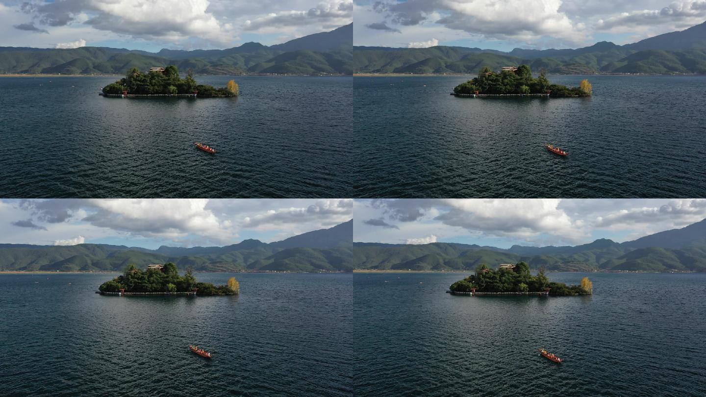 原创 四川凉山州泸沽湖自然风光航拍