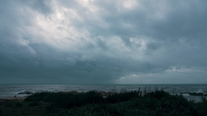 台风天海岸-延时