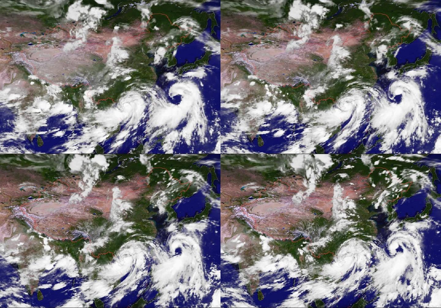 卫星云图 自然灾害 台风 洪水 气象