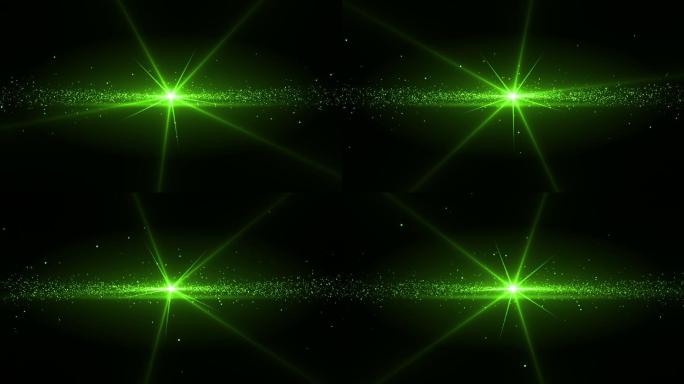 一颗绿色星星闪烁的动画