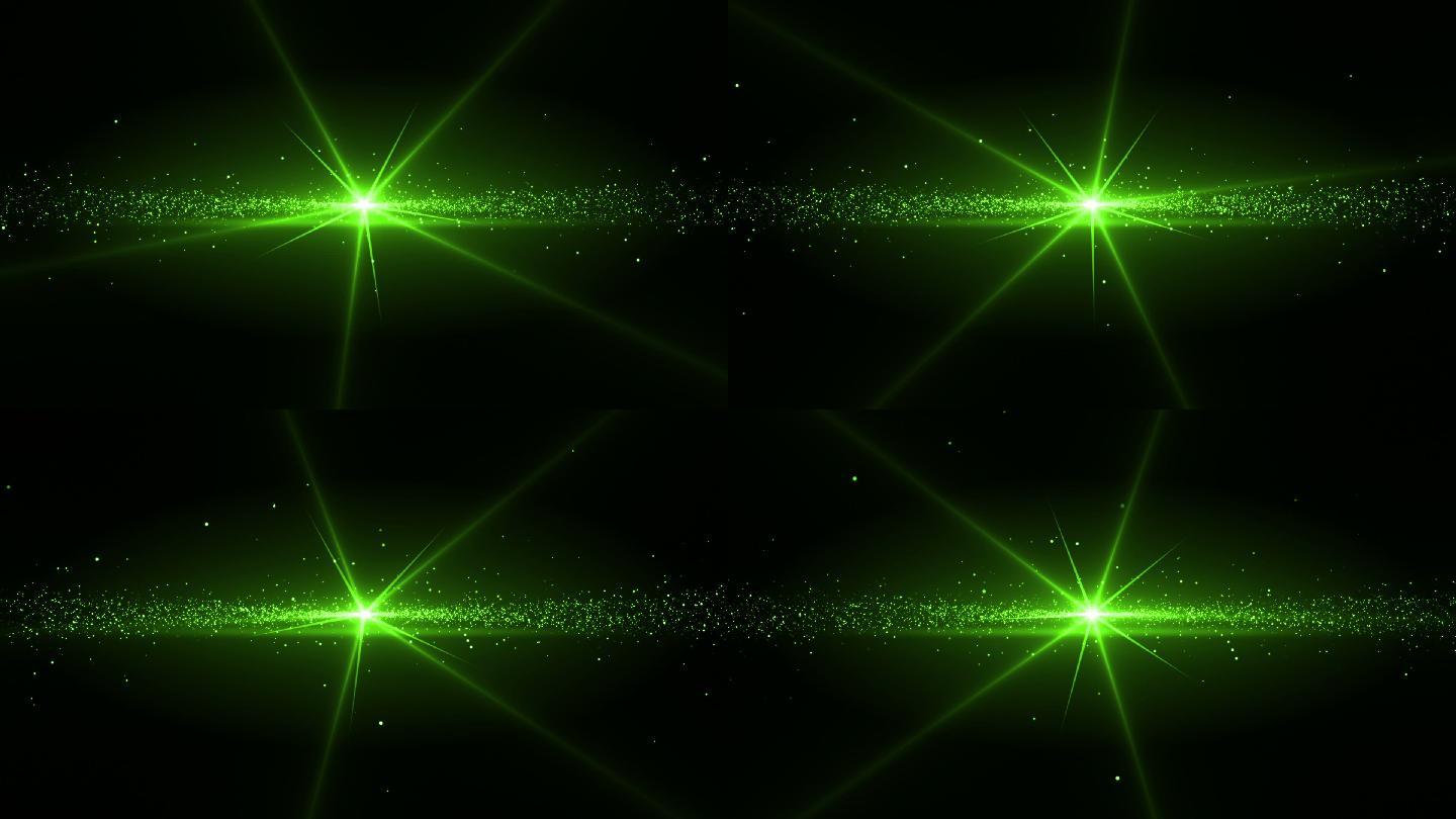 一颗绿色星星闪烁的动画