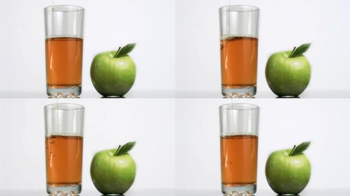 苹果和苹果汁特写苹果和苹果汁特写倒入苹果