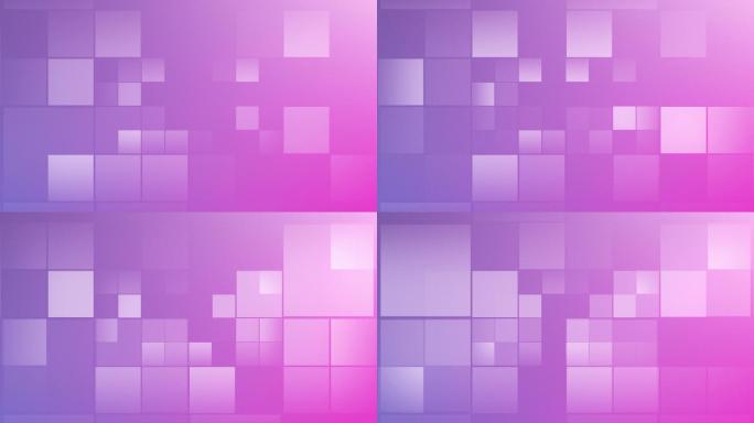 紫色和粉红色方块在运动中可循环背景