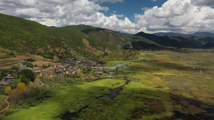 原创 四川凉山州泸沽湖草海自然风光航拍