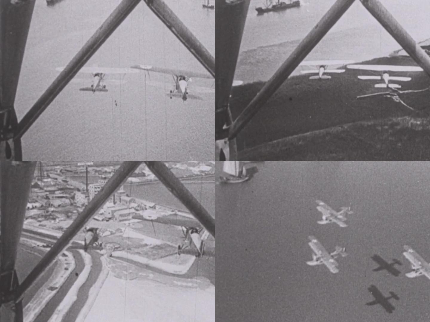 20年代美军飞机在黄海上空