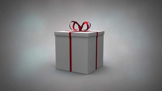 礼物3d插图显示快乐的女人从伴侣得到礼物的视频