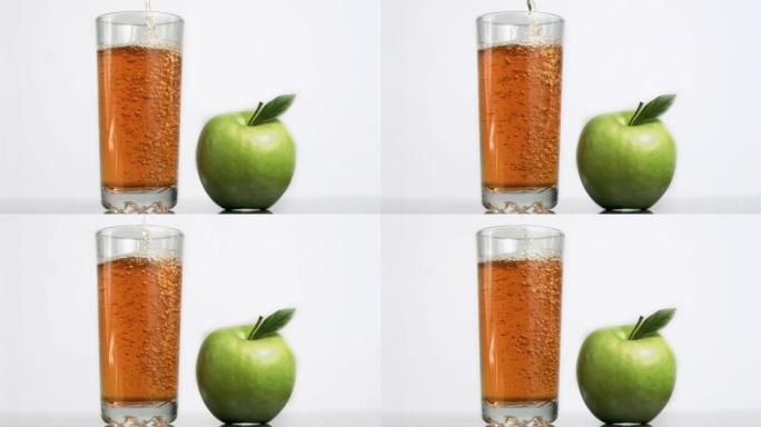 苹果和苹果汁特写水果健康饮食营养均衡