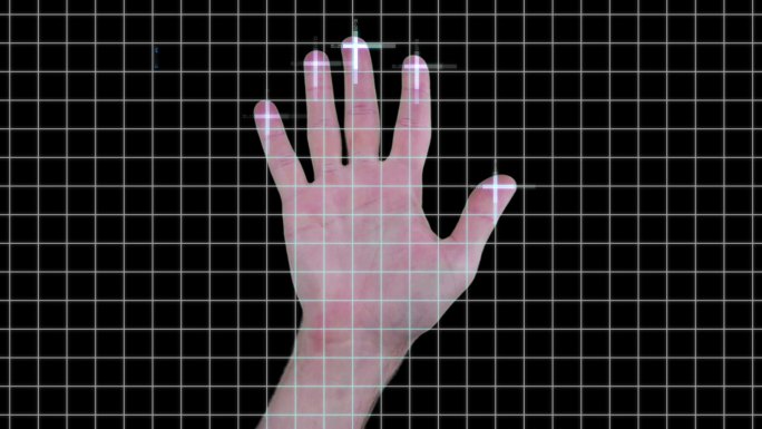 未来动画扫描技术在识别手特效