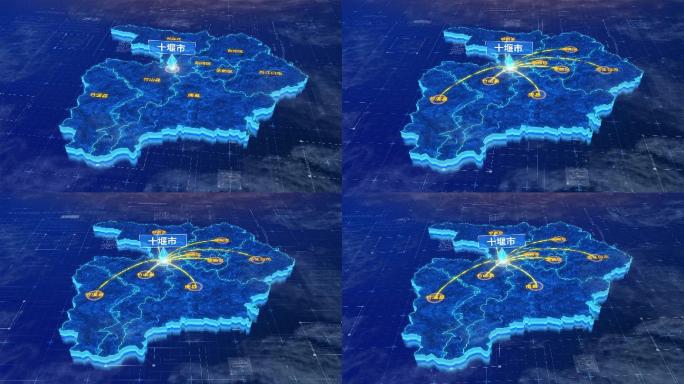 十堰市辐射全市网络地图ae模板