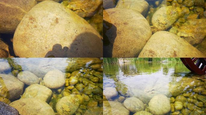 4K高清实拍昆明池一条清澈的河流