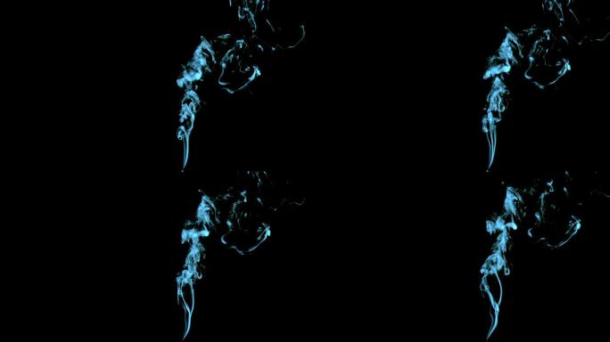 烟雾流动动画特效烟雾流动熏香蓝色