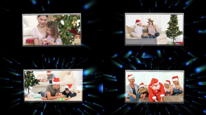 一家人过圣诞节视频动画特效