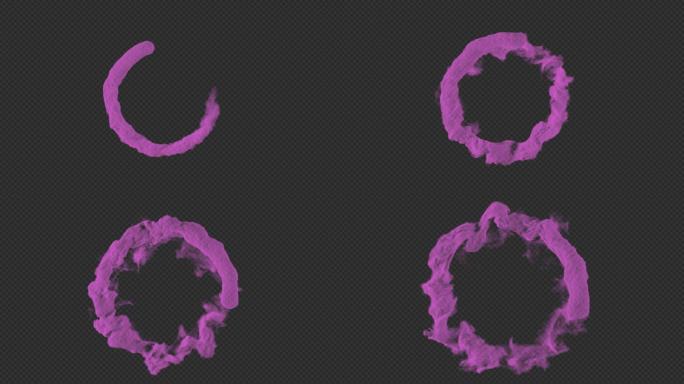 紫色螺旋圆圈烟雾