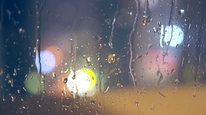 城市雨夜-雷电交加-暴雨