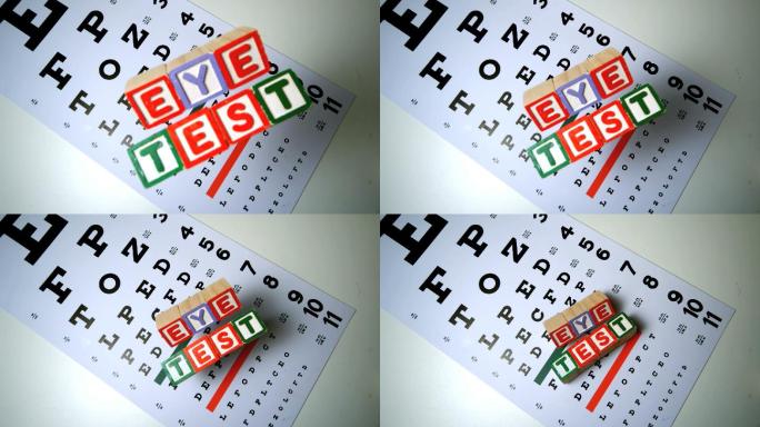 彩色方块拼读眼部测试落在慢动作眼部测试